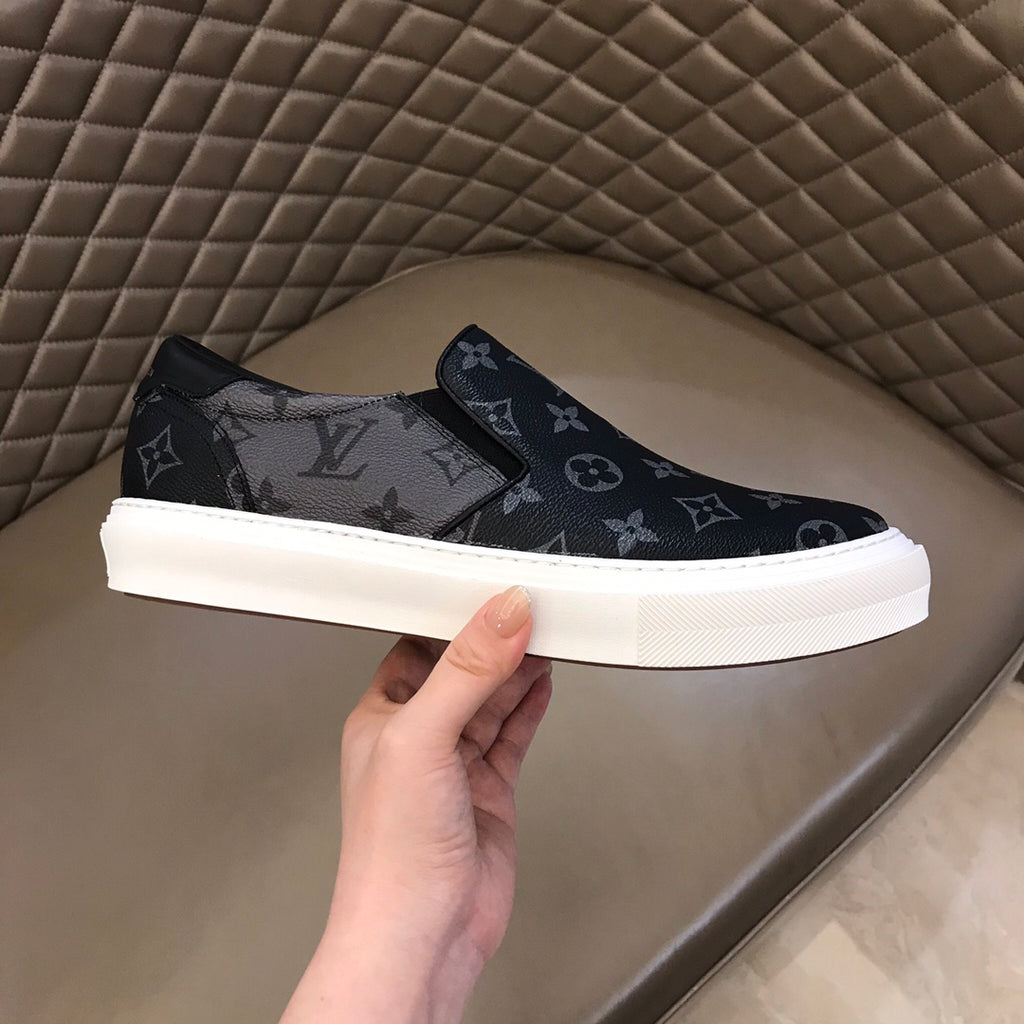 Black classic new men's and women's casual slip-on shoes