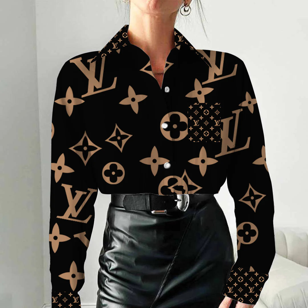Limited edition fashionable and versatile women's linen shirt 3D1025061603