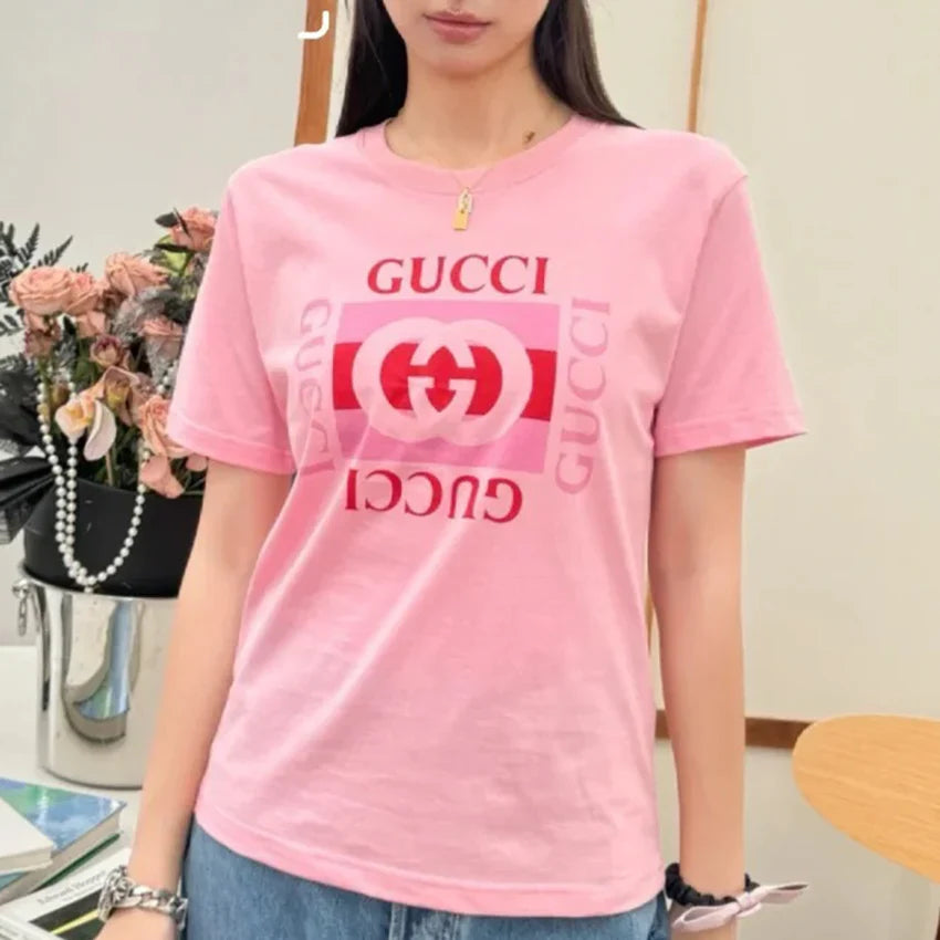 New fashion and versatile printed short sleeves 3D1024073113