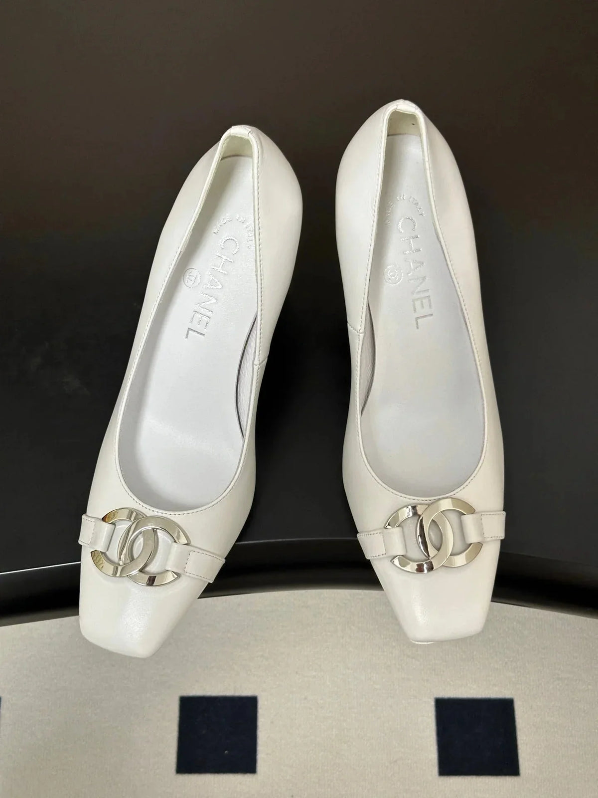 CHA  2026 Chunky High Heels Leather Sheepskin 834665