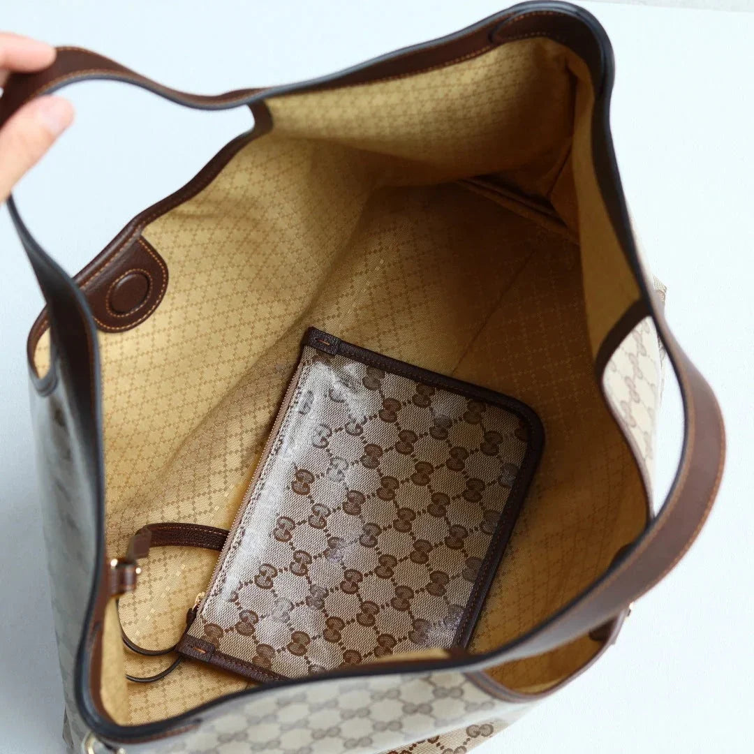 GG  2026 Giglio Shoulder Bag 25cm Canvas Calfskin