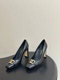 CHA  2026 Chunky High Heels Leather Sheepskin 834665