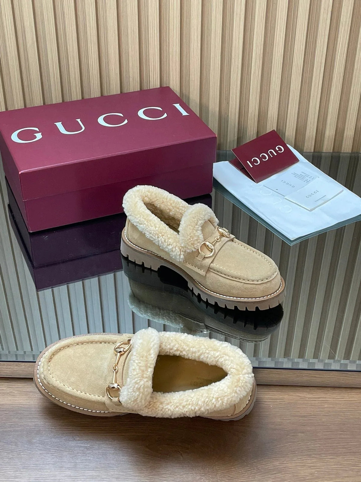 GG  2025 Horsebit Loafer Suede Wool 563048