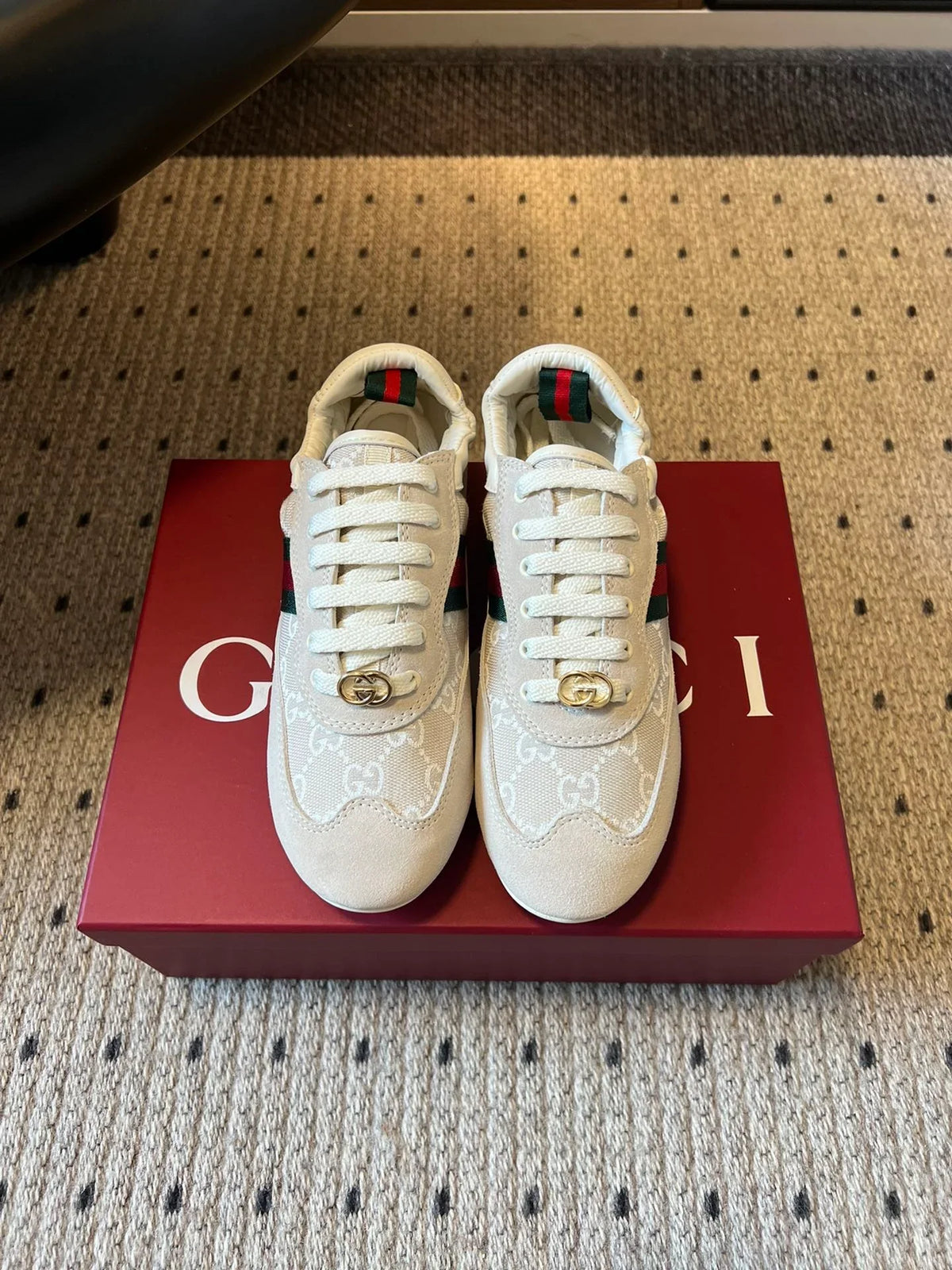 GG  25 Sneaker Ivory Suede Fabric 530680