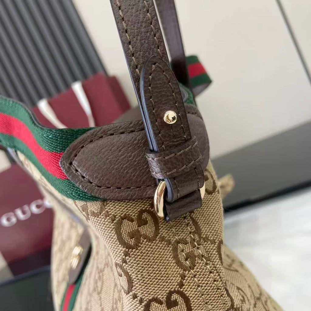 GG  25 Giglio 25cm Bag Beige Canvas Leather 292388