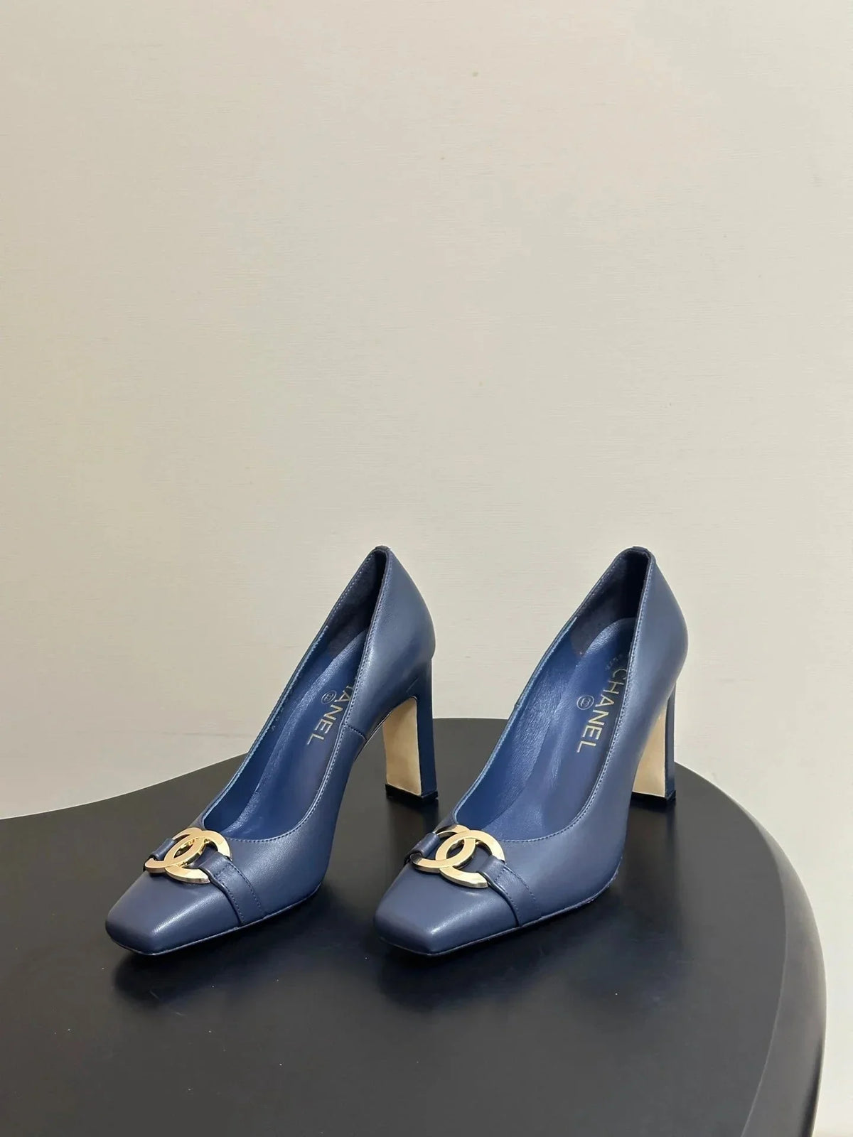 CHA  2026 Chunky High Heels Leather Sheepskin 834665