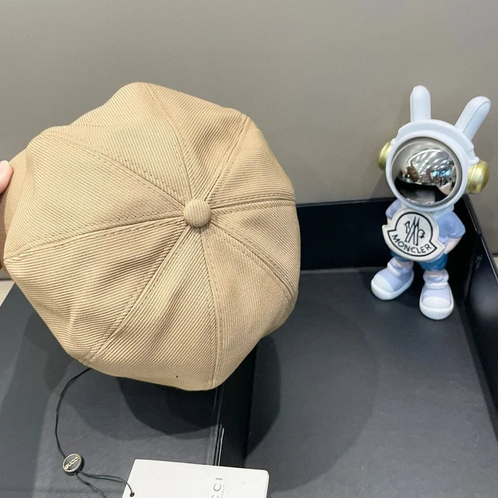 BAKER BOY CAP IN TORTILLA BROWN FABRIC 400794