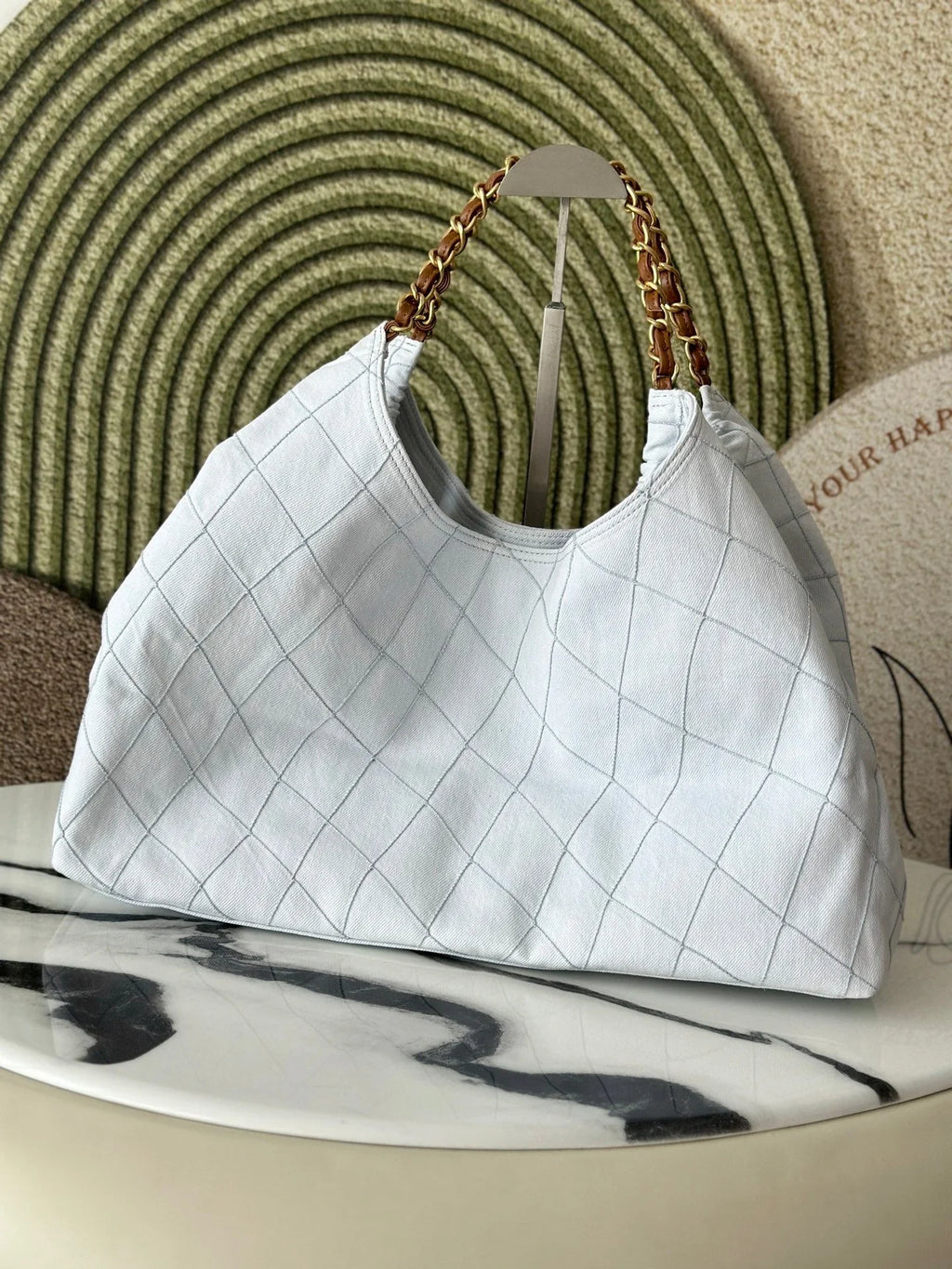 CC Coco Beach 2026 Small Tote Brown White Calfskin