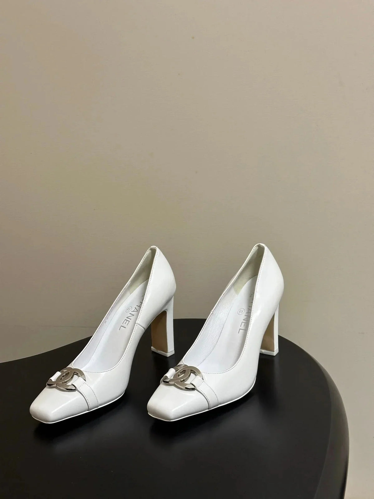 CHA  2026 Chunky High Heels Leather Sheepskin 834665
