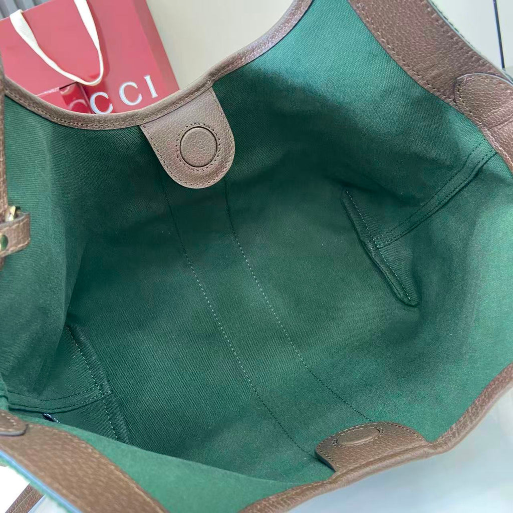 GG  25 Giglio 25cm Bag Beige Canvas Leather 292388