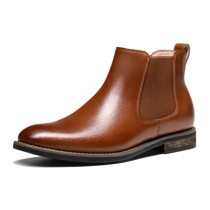 Men's Brown Chelsea Boots – Classic Vegan Leather Ankle Boots