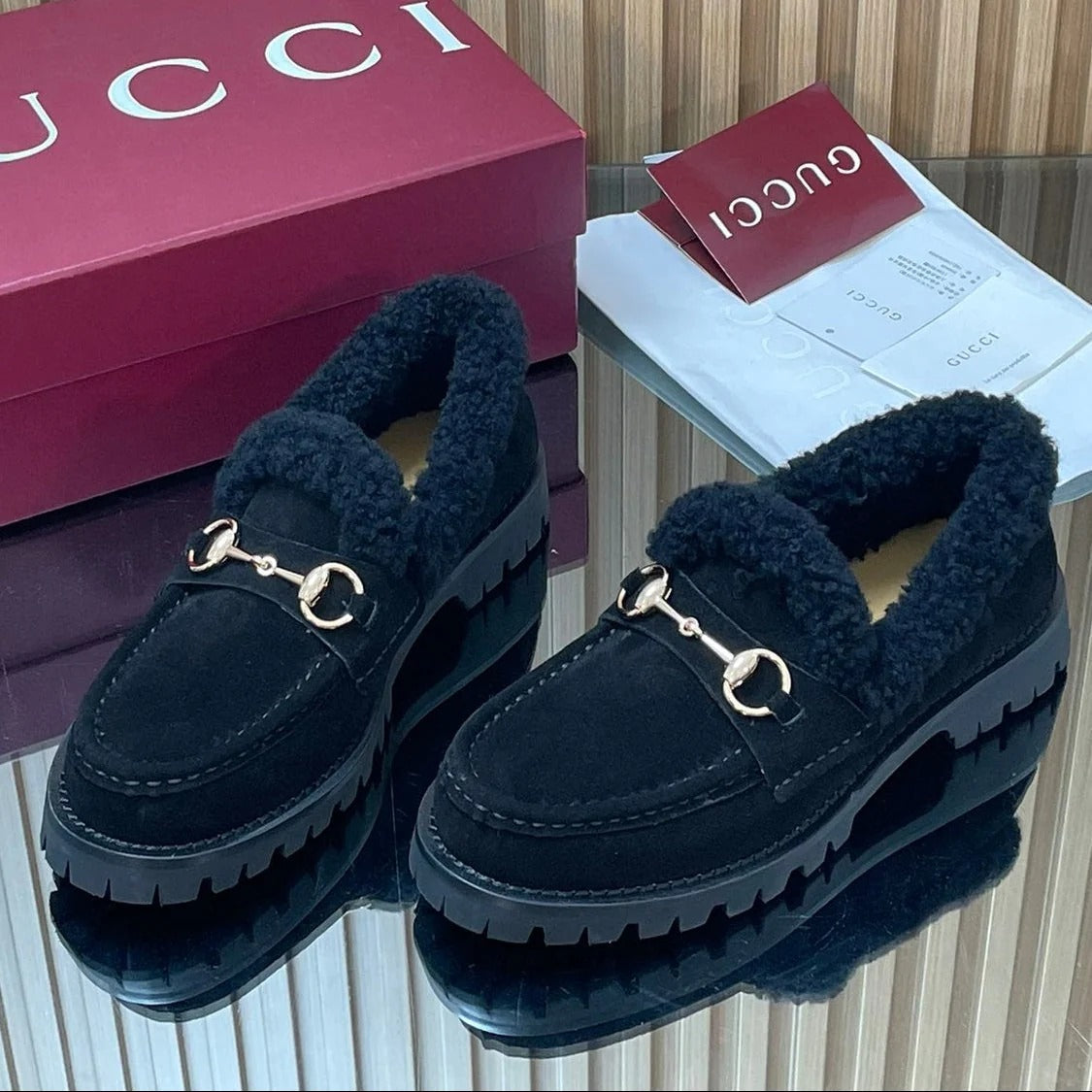 GG  2025 Horsebit Loafer Suede Wool 563048