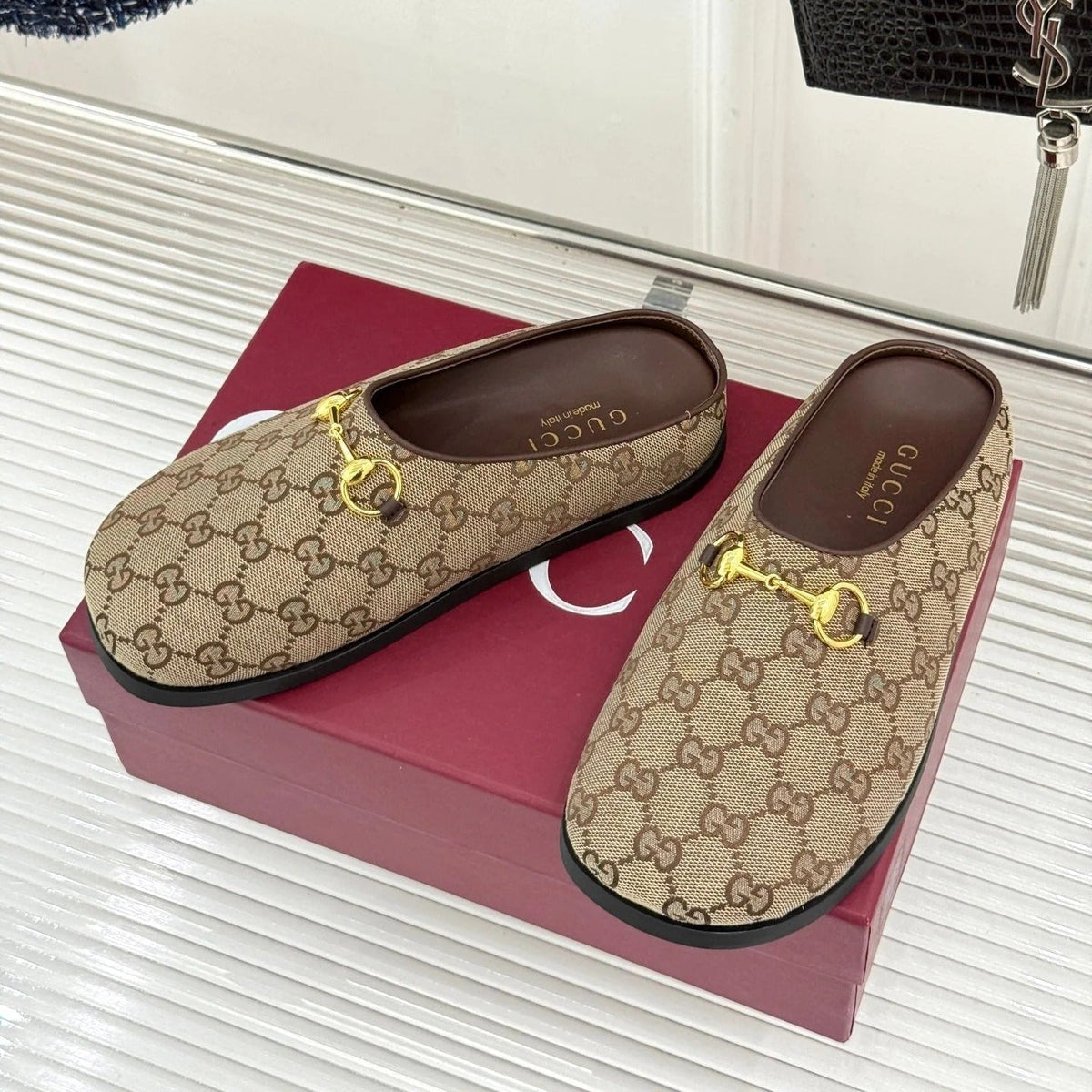 GG Mule With Horsebit Suede 905747