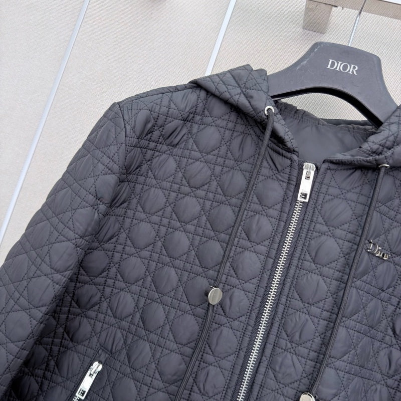 New Stylish Women's DIO Hooded Quilted Short Jacket CQQ1326091707
